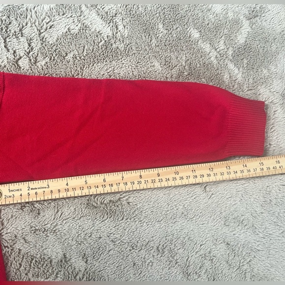 Cat & Jack Red Striped Boys Pullover Sweater Sz 10/12 NWT Crew Neck Jersey - Picture 10 of 11